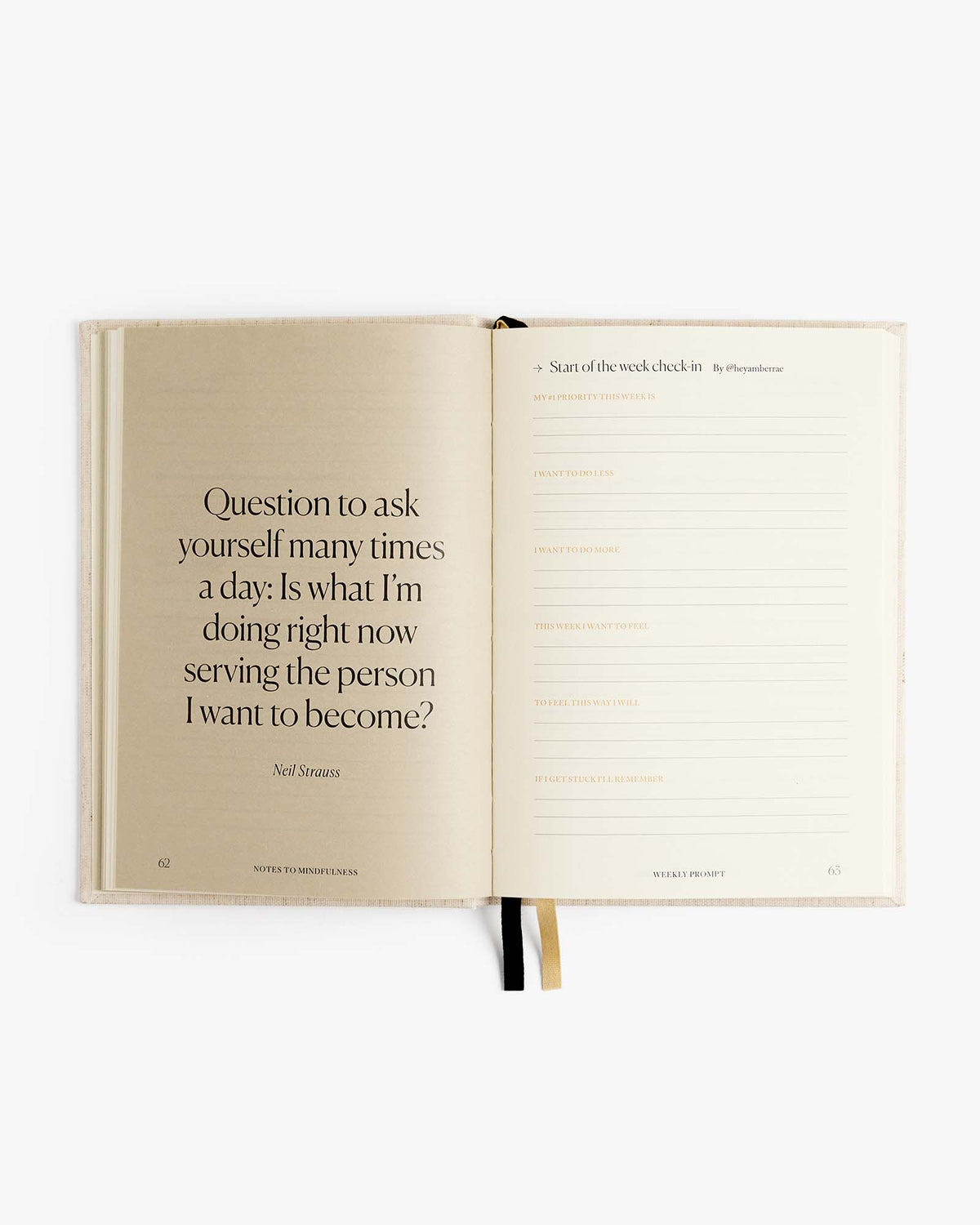 Notes To Mindfulness Journal - Linen
