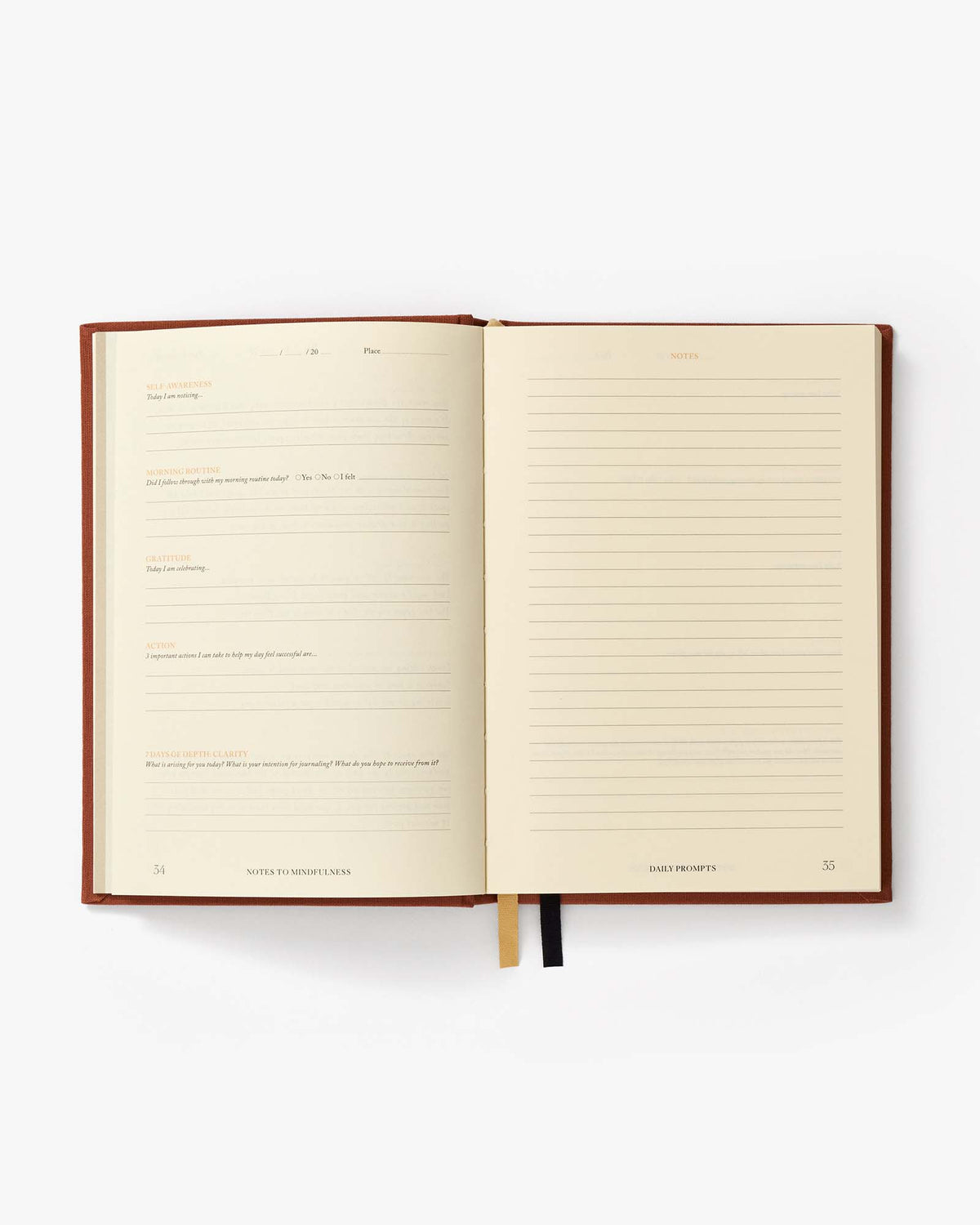 Notes To Mindfulness Journal - Sunset Orange