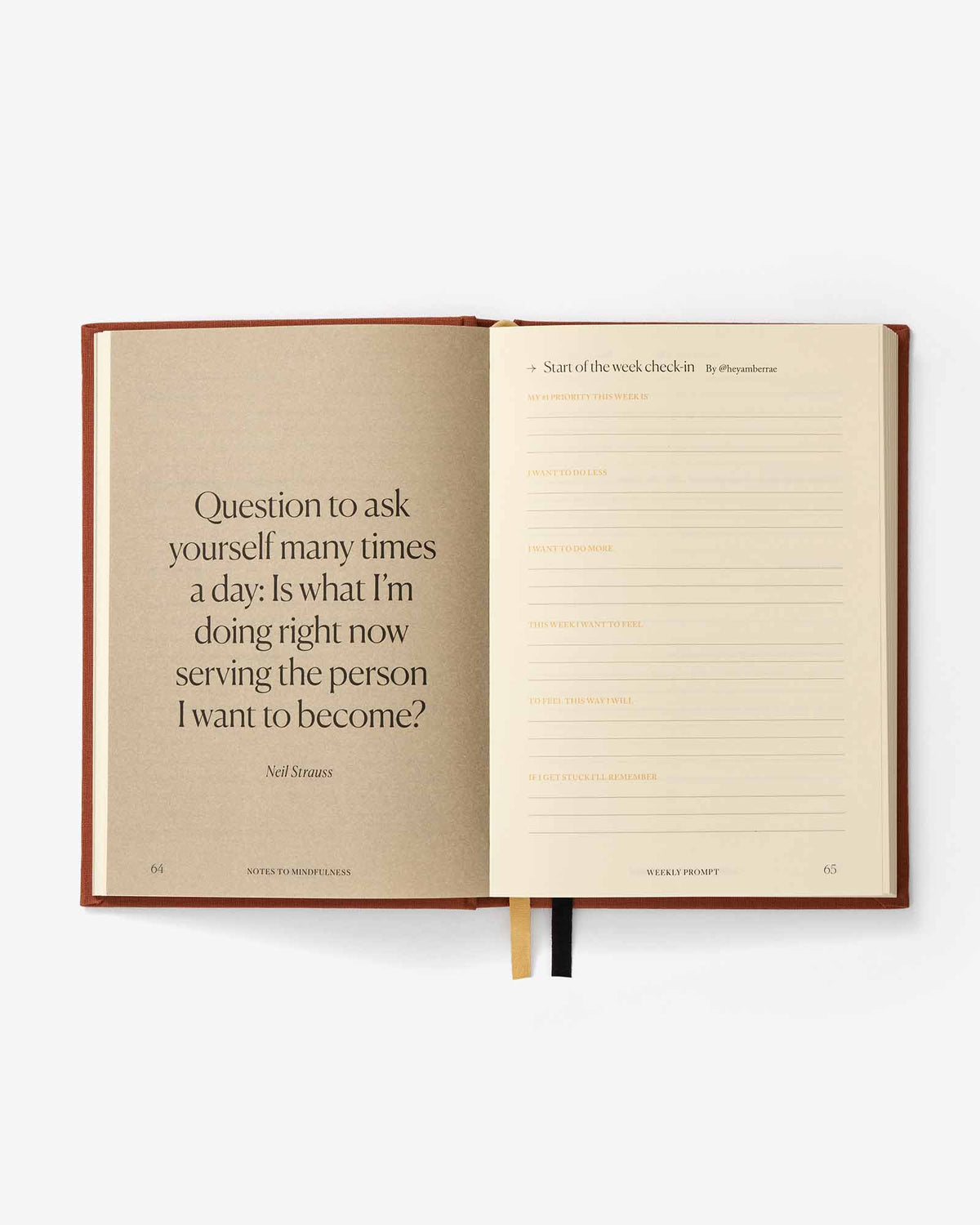 Notes To Mindfulness Journal - Sunset Orange