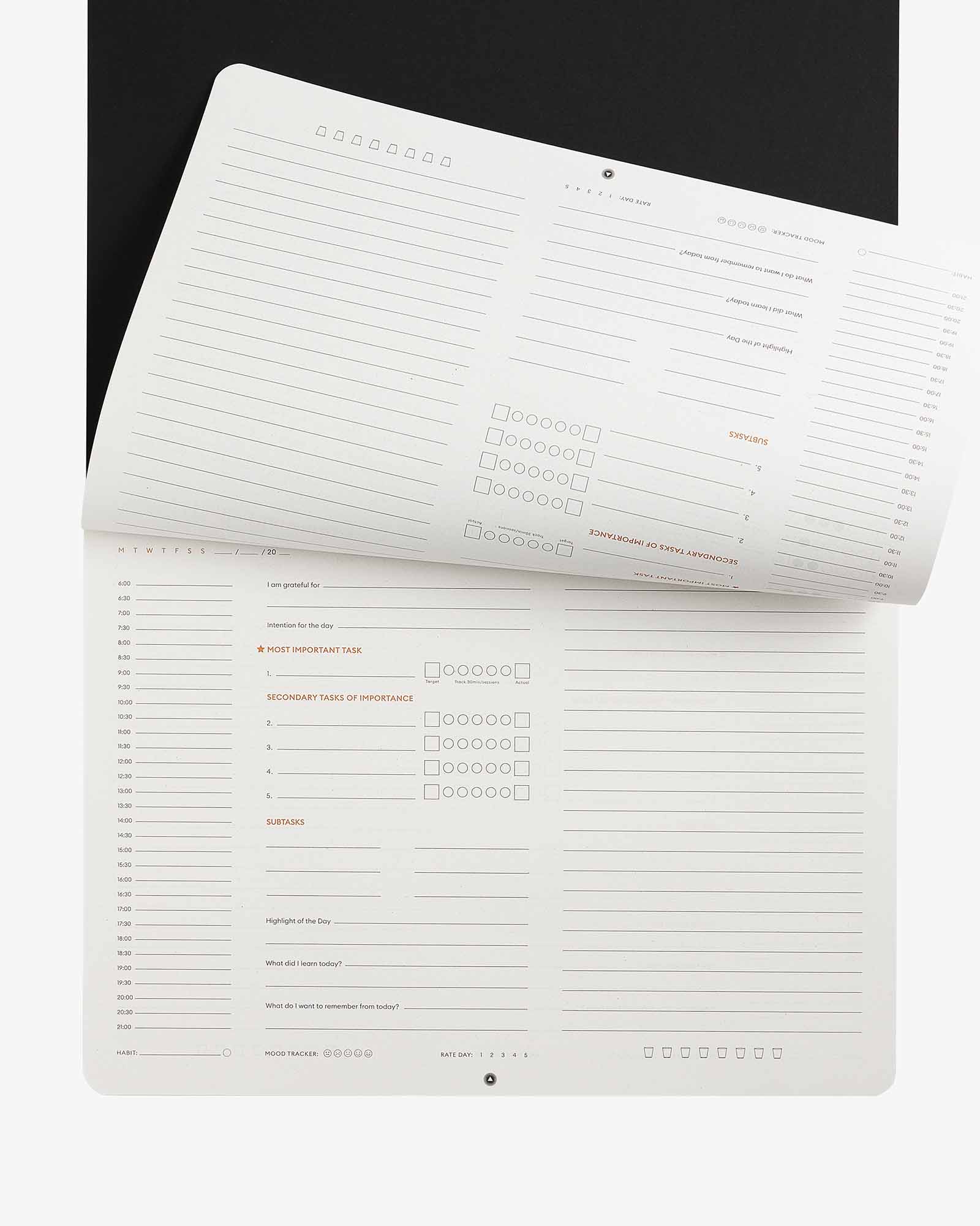daily productivity desk padd organizer planner planning calendar office desk organizer intelligent change