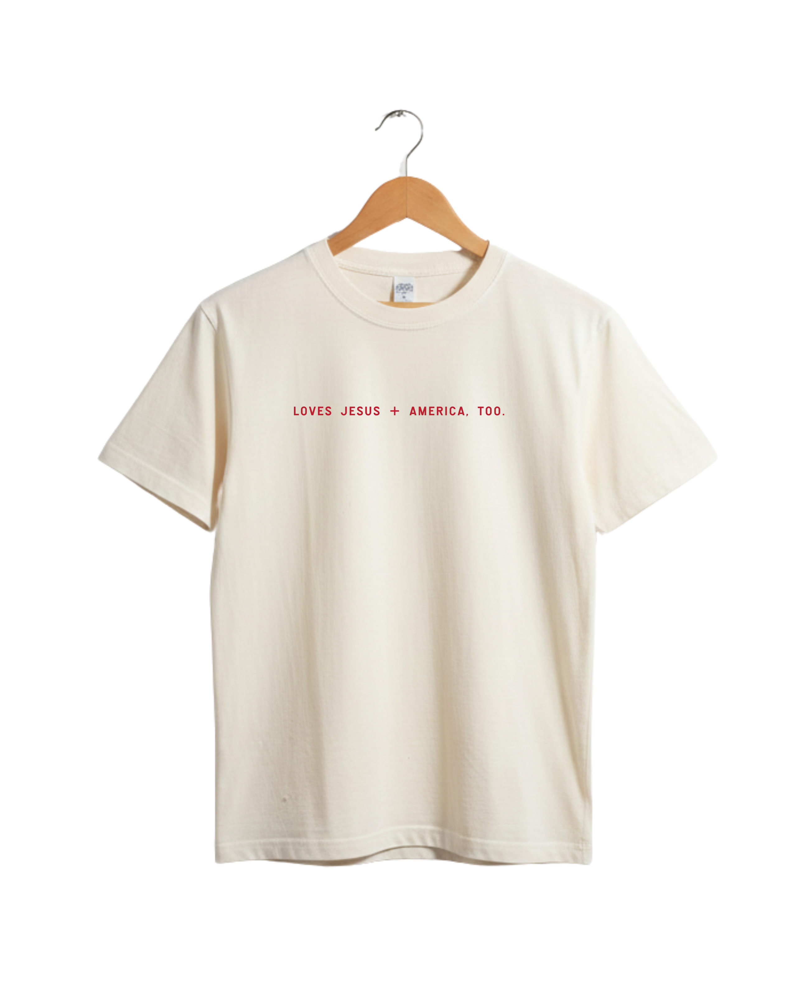 Loves Jesus + America, Too. Kids/youth Tee