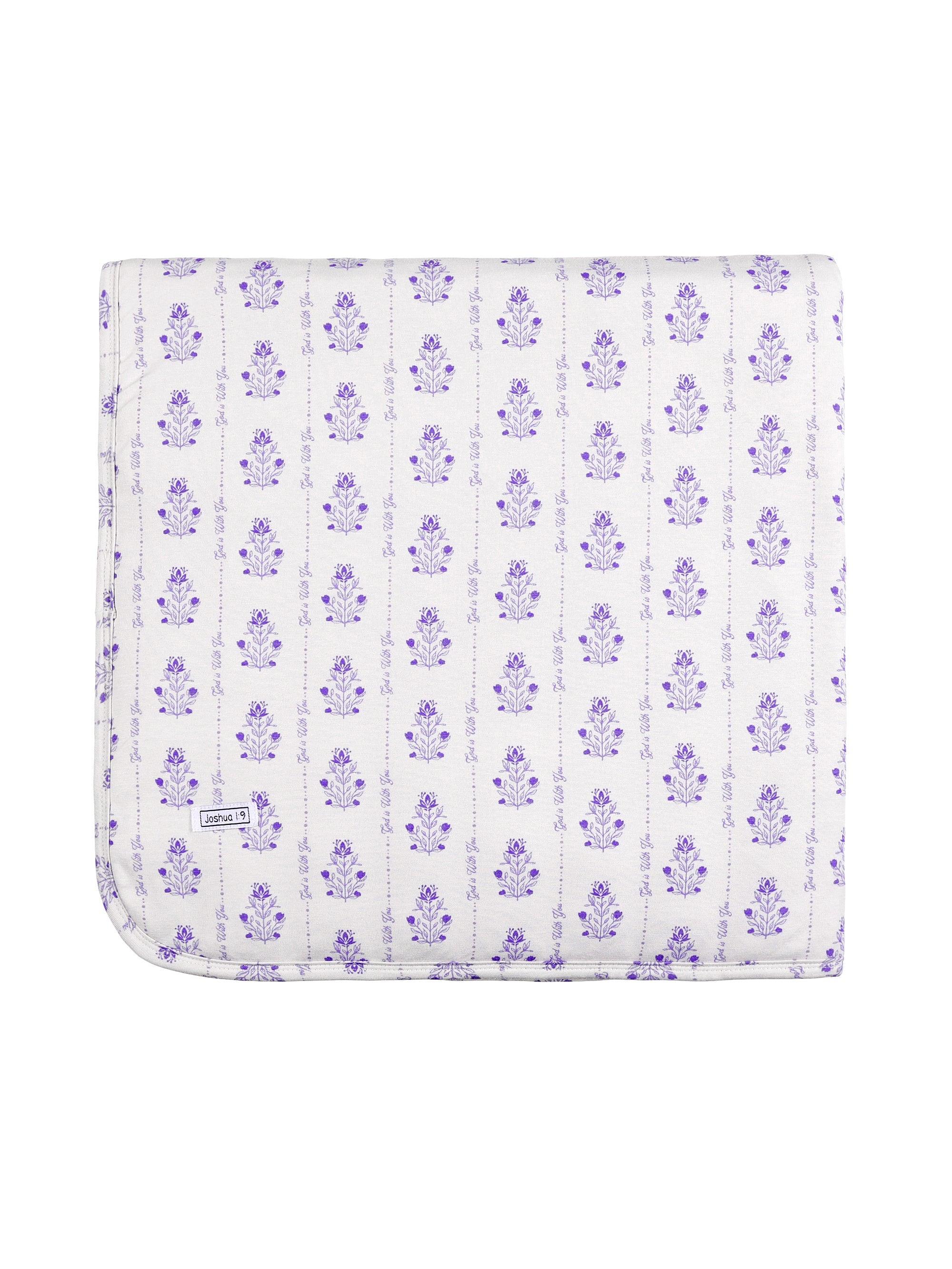 God Is With You Floral Blanket Bamboo