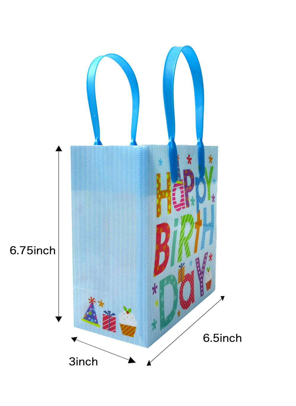 Happy Birthday Party Favor Treat Bags - Set Of 6 Or 12