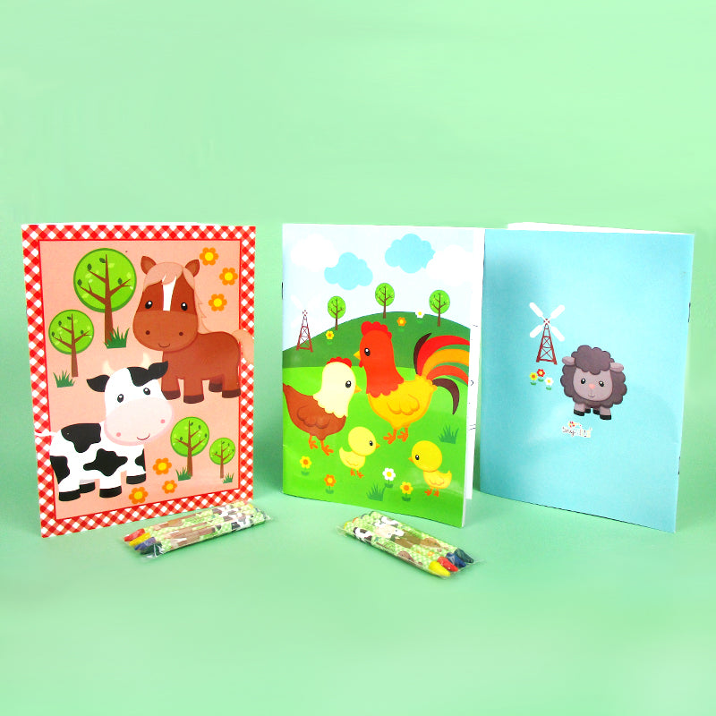 Farm Animals Coloring Books - Set Of 6 Or 12