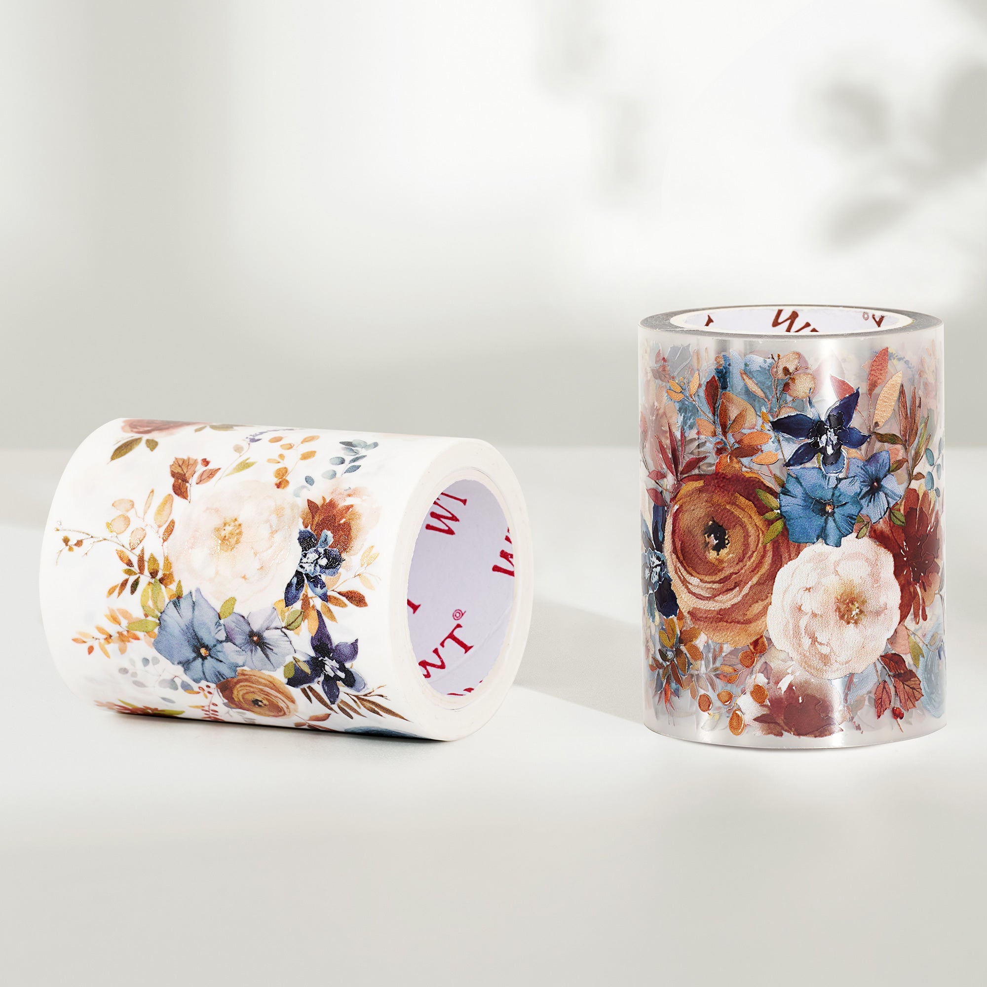 Dusty Blue & Cinnamon Wide Washi / PET Tape by The Washi Tape Shop