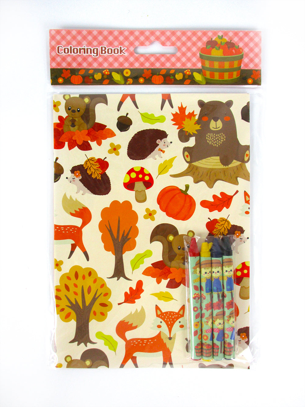 Fall Harvest Autumn Coloring Books With Crayons Party Favors - Set Of 6 Or 12