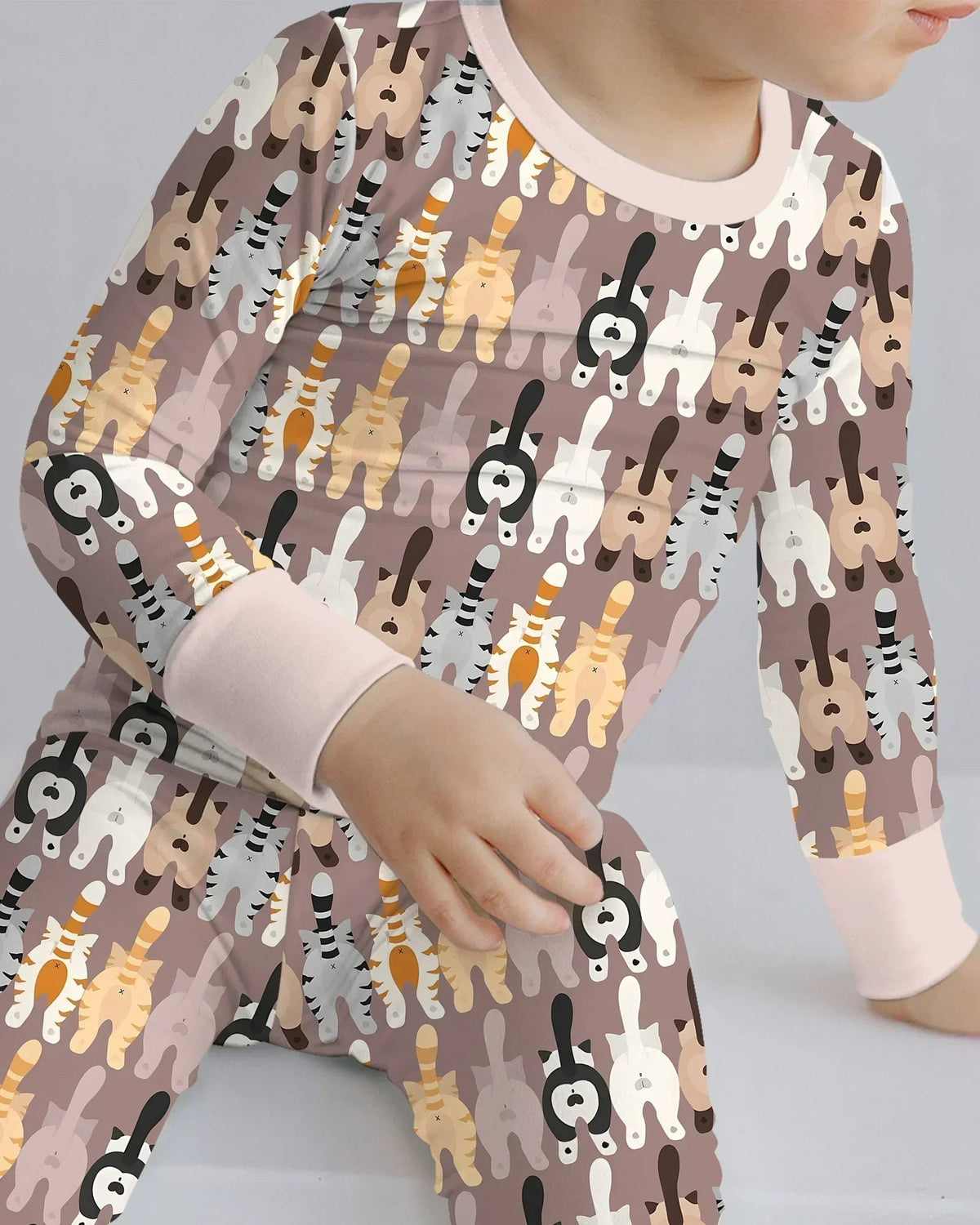 Cheeky Tails Bamboo Two Piece Long Sleeve Pajama Set