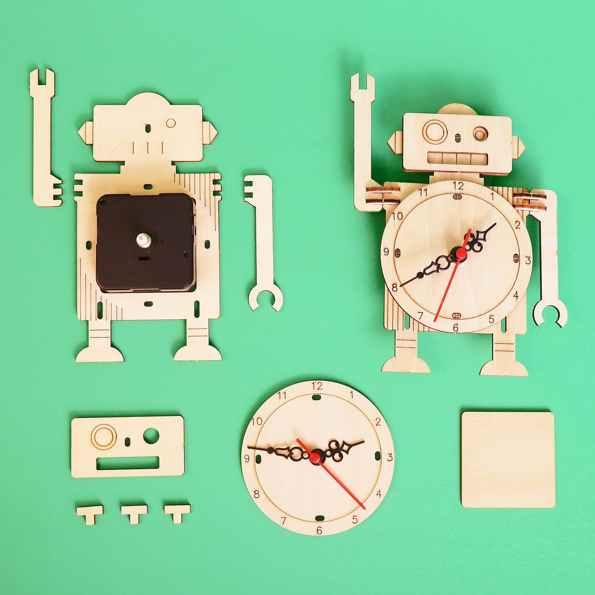 Robot Clock Diy Kit, Educational Stem Toy
