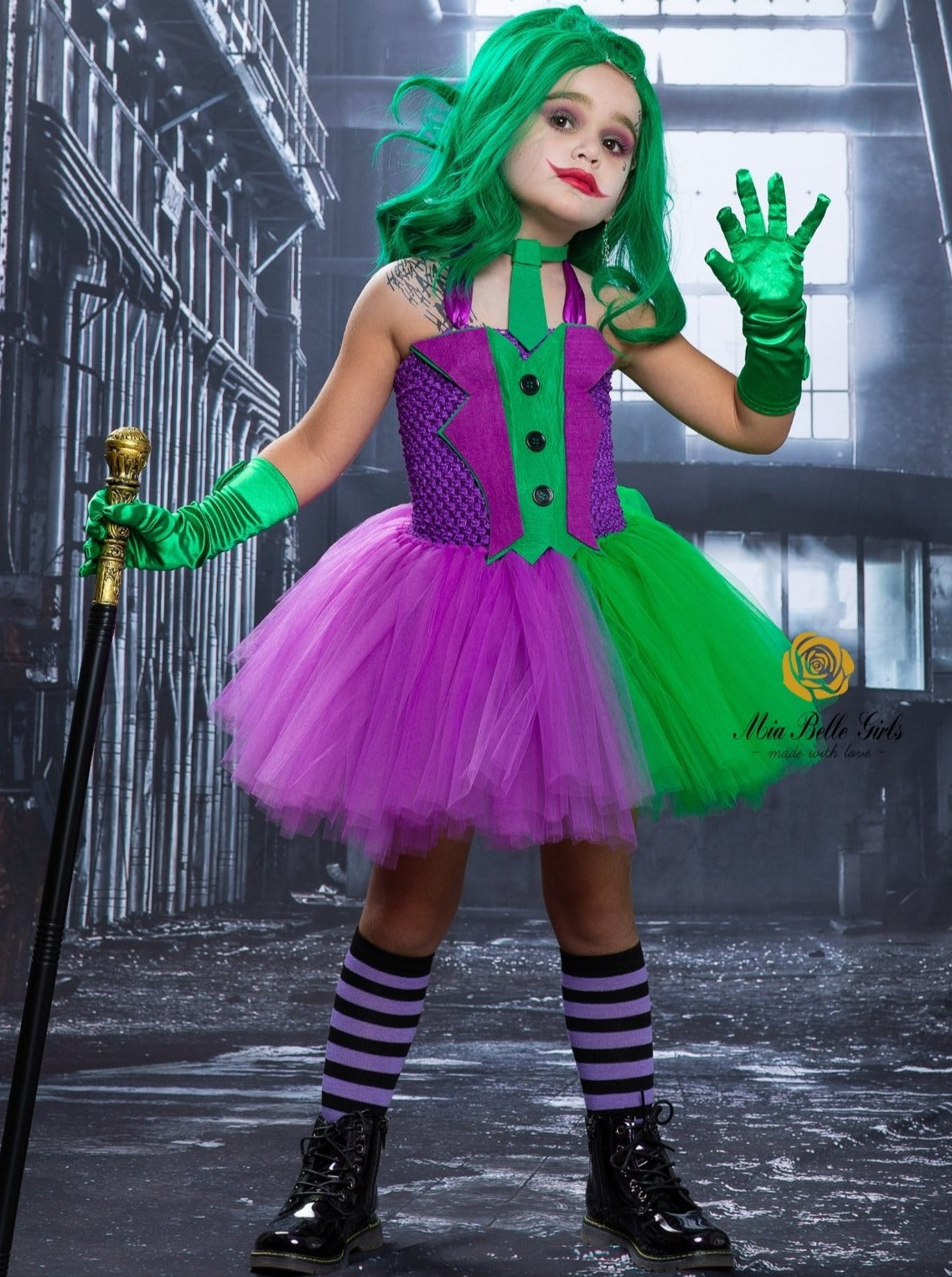 Girls Gotham Jester Tutu Costume Dress