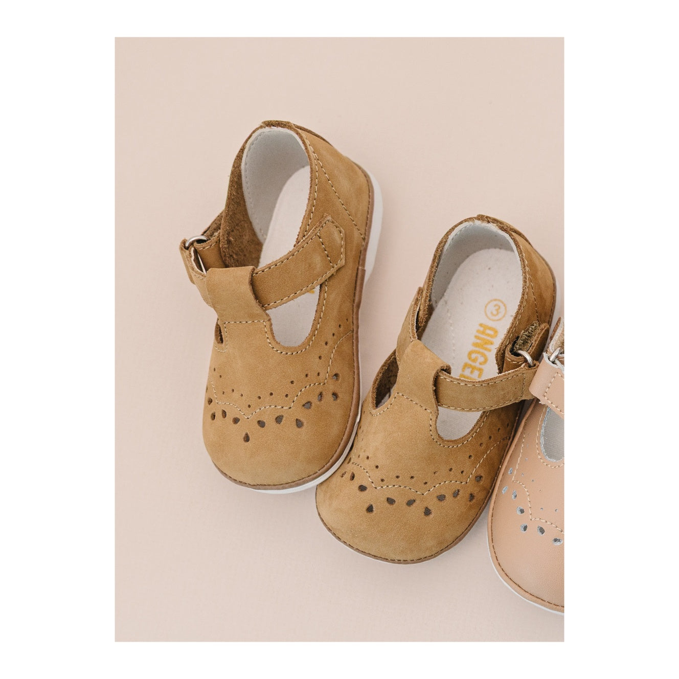 Birdie Nubuck Leather T-strap Mary Jane