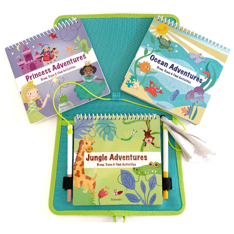 Totebook Kids Dry Erase Activity Kit - Set Of 3 Books