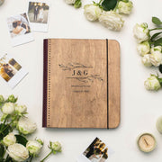 Wooden Album With Leather - Twigs (vertical)