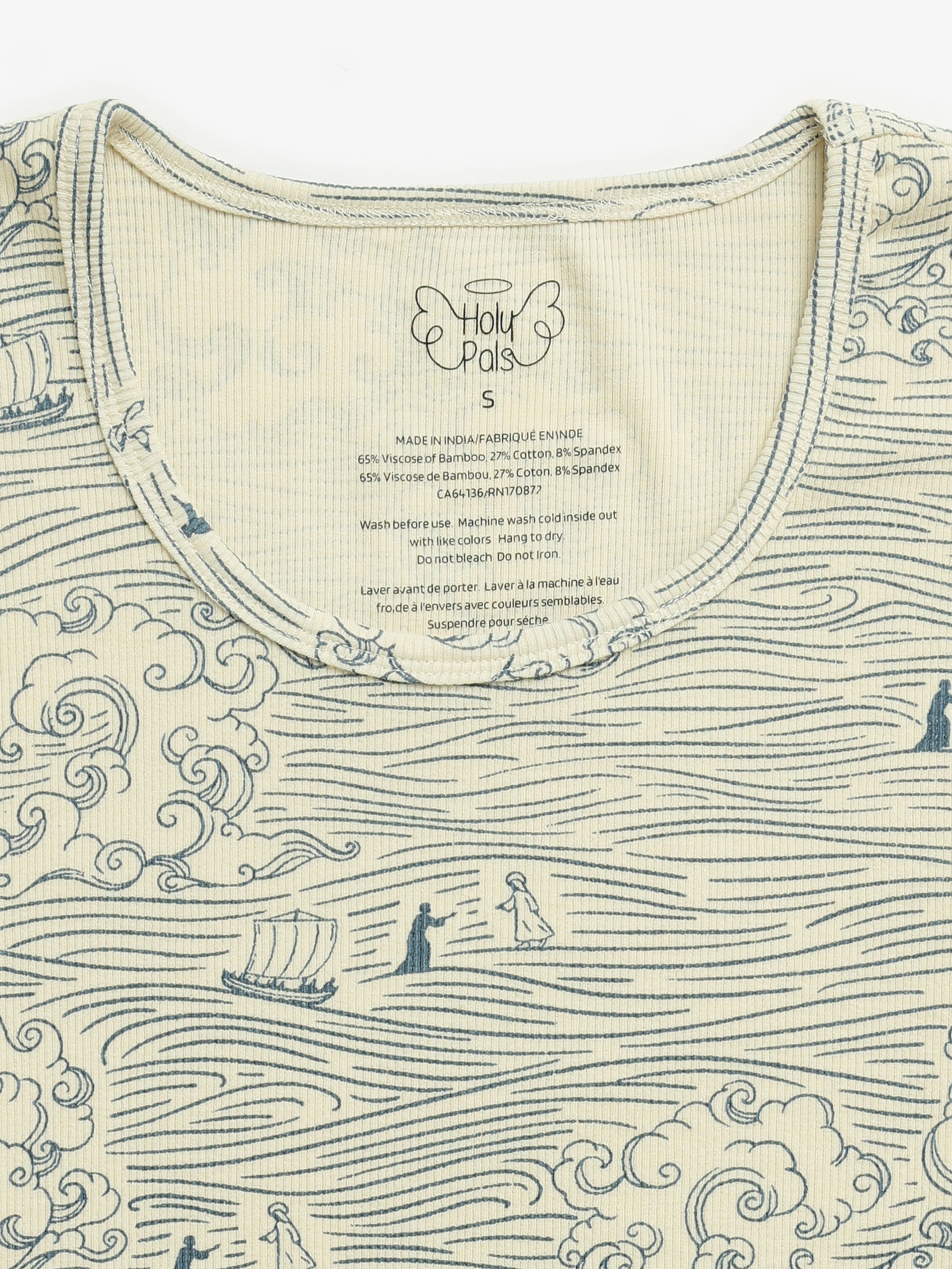 Walking On Water Womens Pj Jogger Set Ribbed Cotton-bamboo Blend