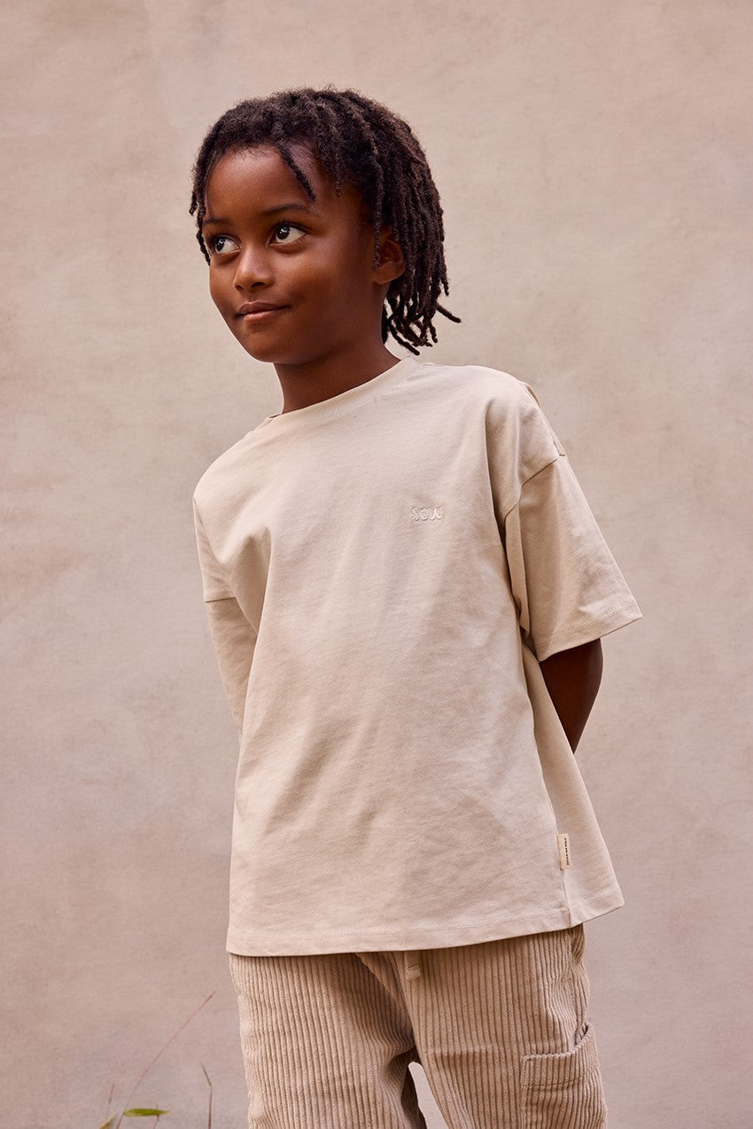 Relaxed Organic Cotton T-shirt With Sow Embroidery