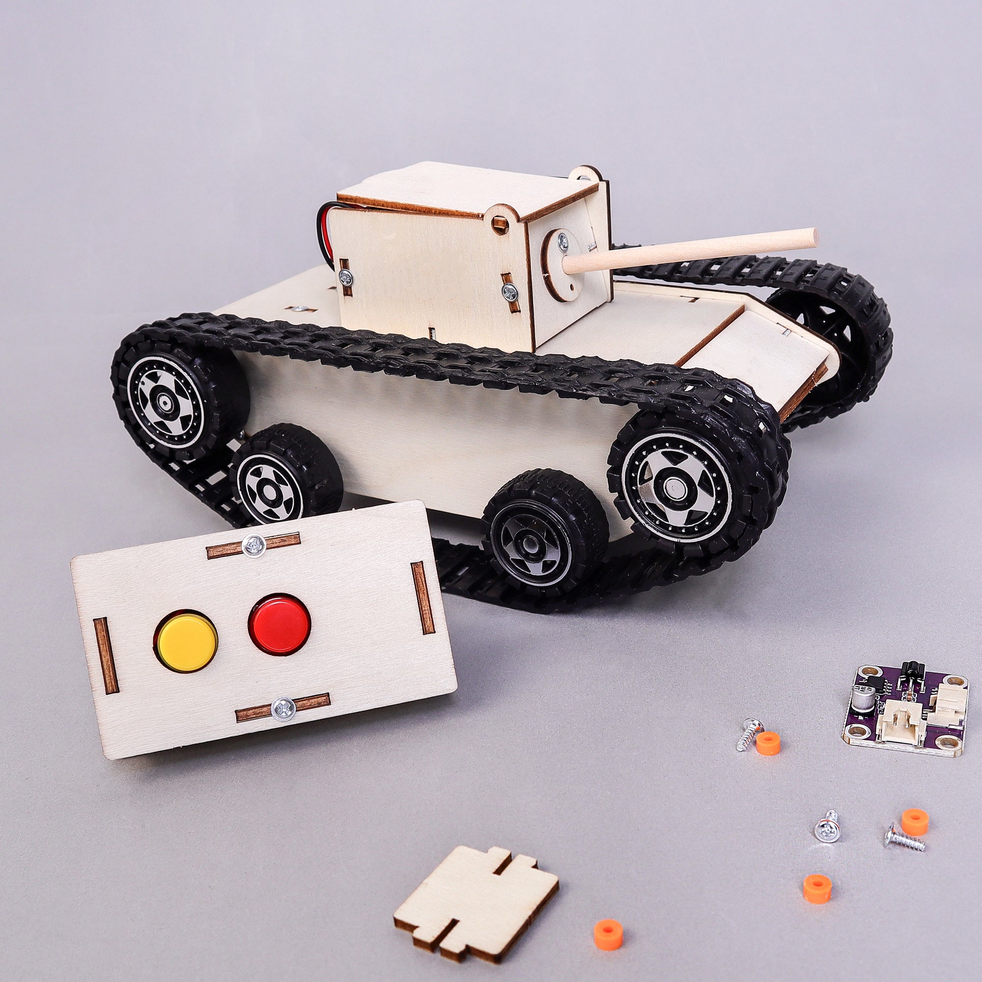 Remote-controlled Tank Diy Kit, Educational Stem Toy