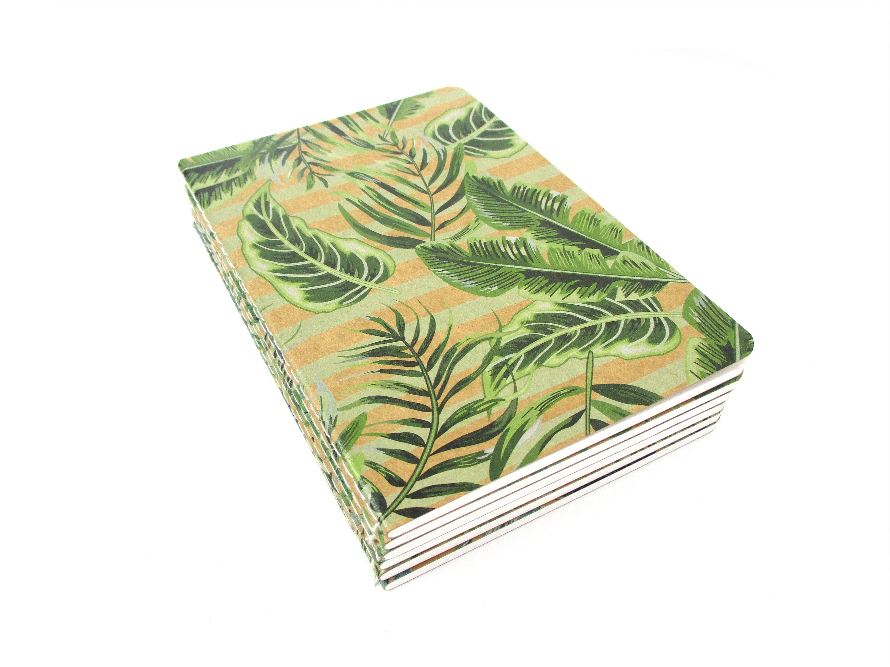 Tropical Palm Leaves Journal Notebooks - Set Of 6 Or 12