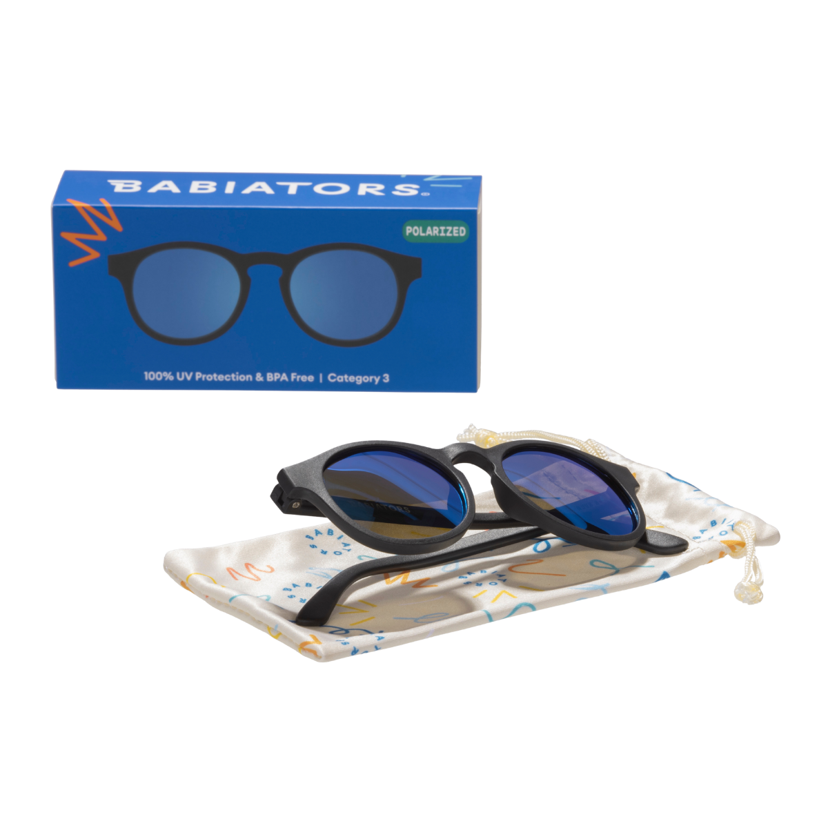 Jet Black Keyhole | Cobalt Polarized Lenses