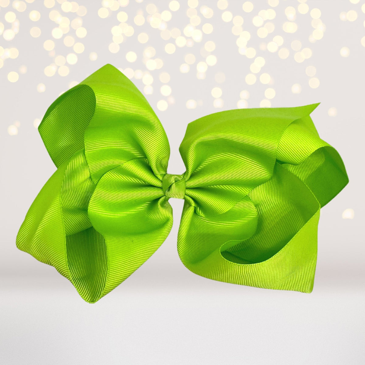 Girls 8 Inch Wide Basic Hair Bow On Alligator Clip