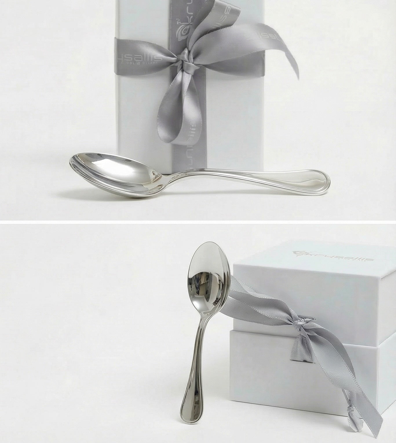 Classic Sterling Silver Baby Feeding Spoon By Krysaliis