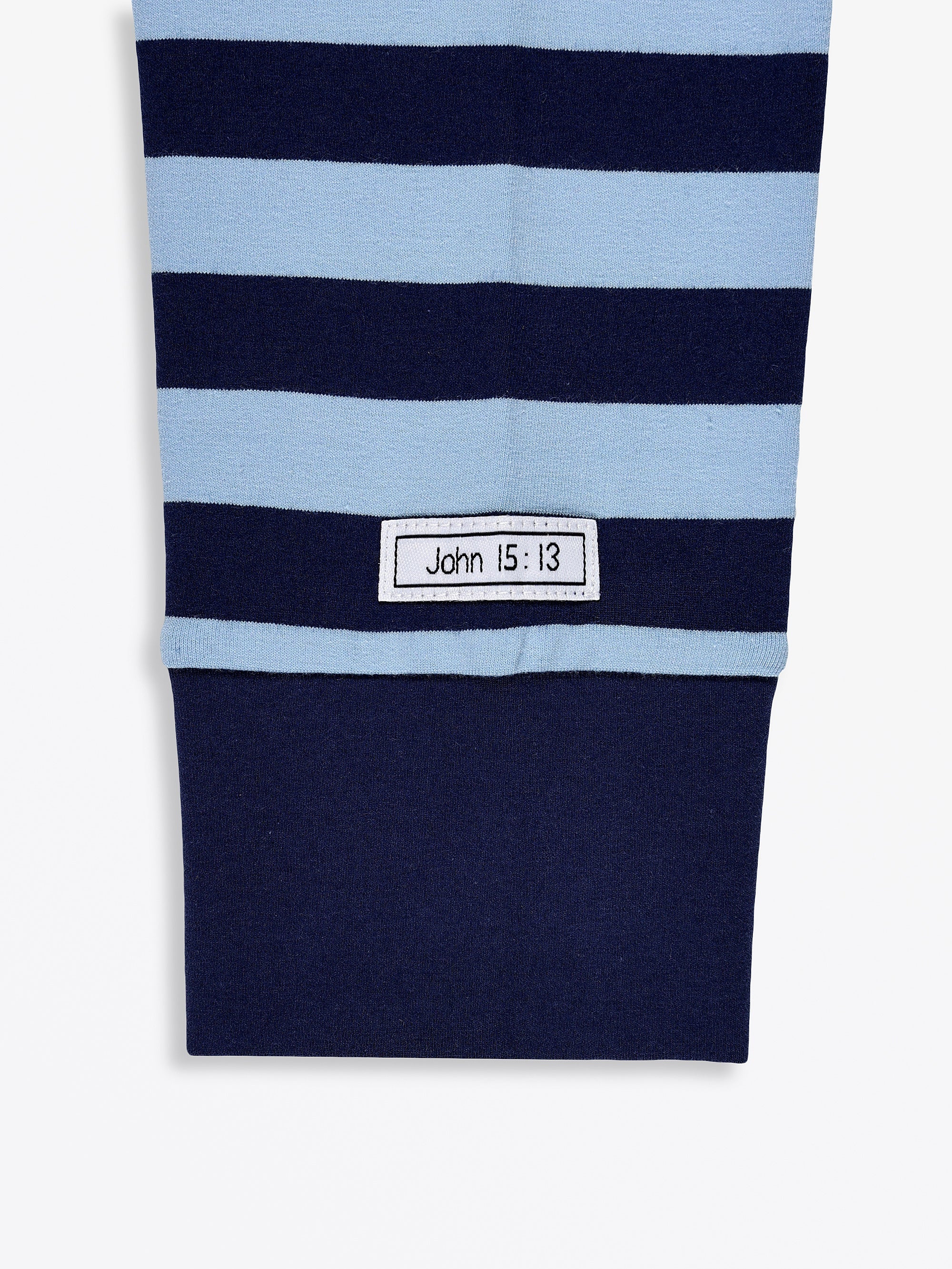 No Greater Love Blue Womens Pj Jogger Set Cotton