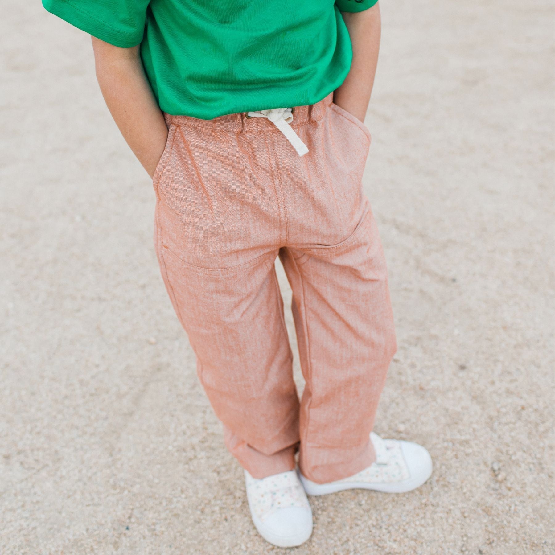 Jules Pants - Orange Chambray