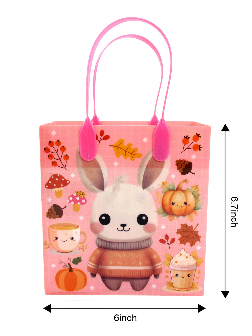 Autumn Cozy Animal Party Favor Treat Bags - Set Of 6 Or 12