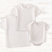 Cream Blank Basic T-shirt Adult Kids And Baby Bubble