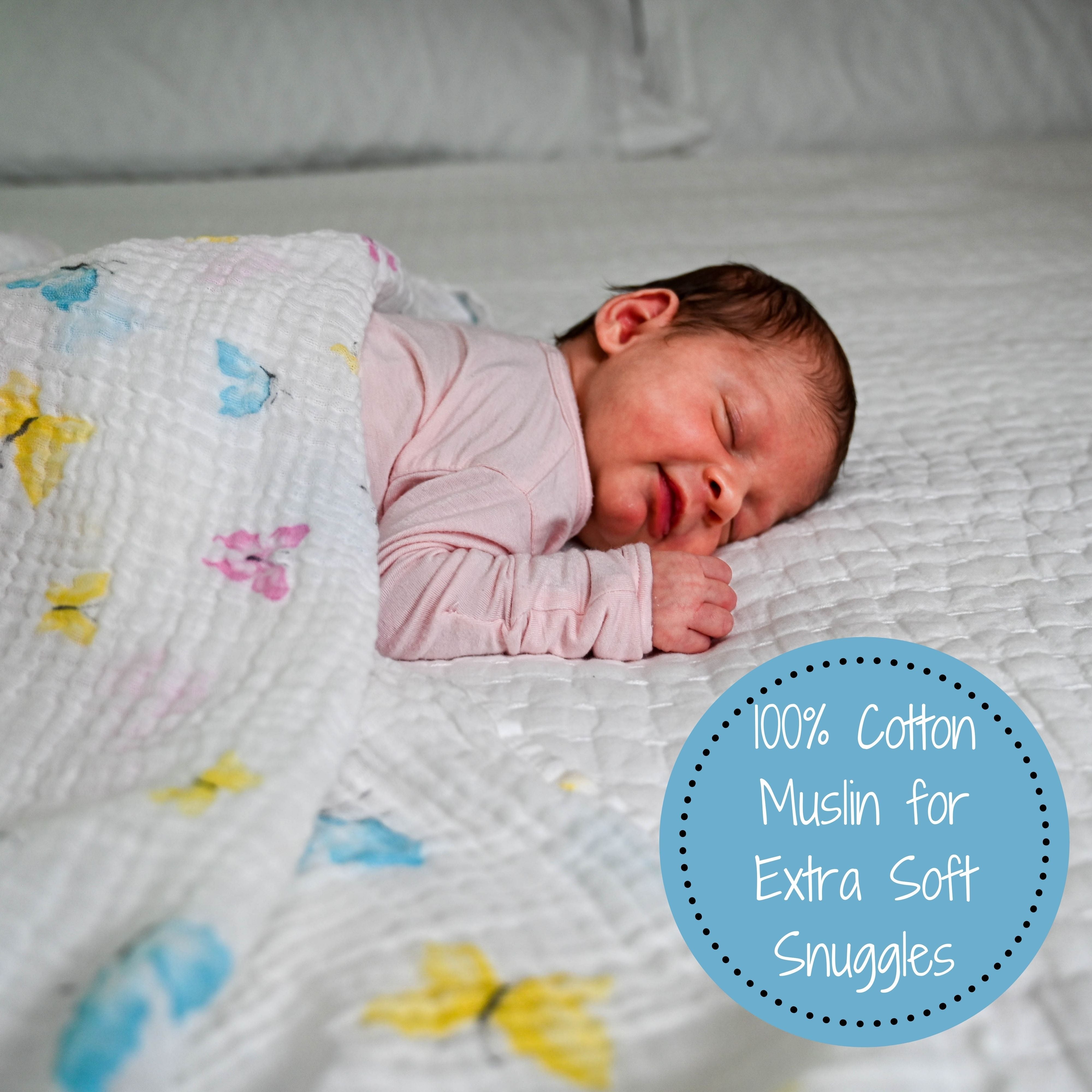 Colorful Butterfly Swaddle Blanket