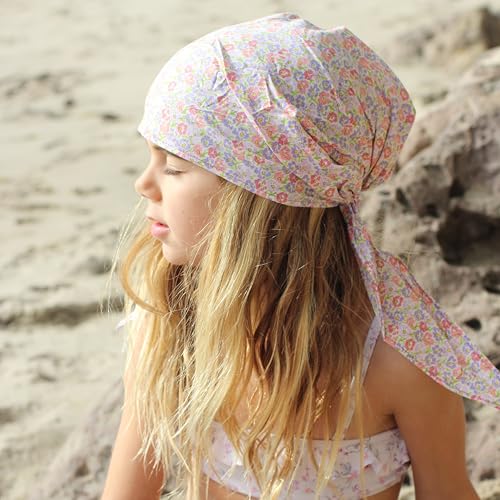 Girls Pre-tied Hair Bandana Head Scarf - Kids Age 3-8 Y- Country Floral