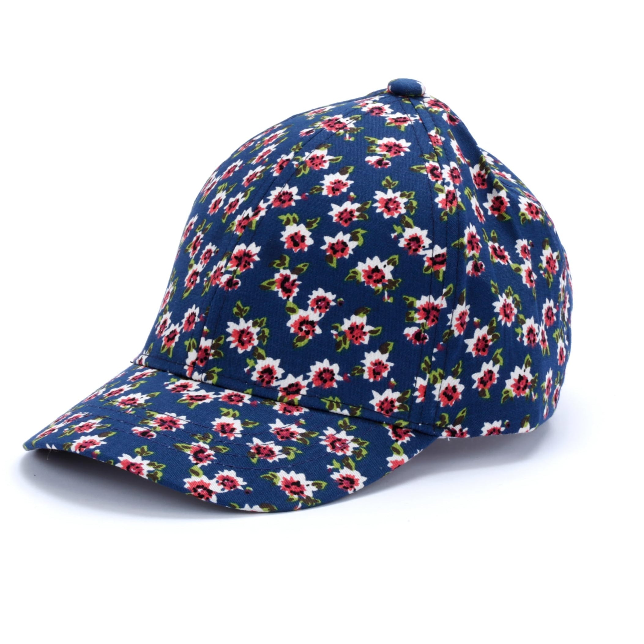 Girls Baseball Cap In Vintage Floral For Girls 2- 12 Years, Natural Cotton, Premium Quality