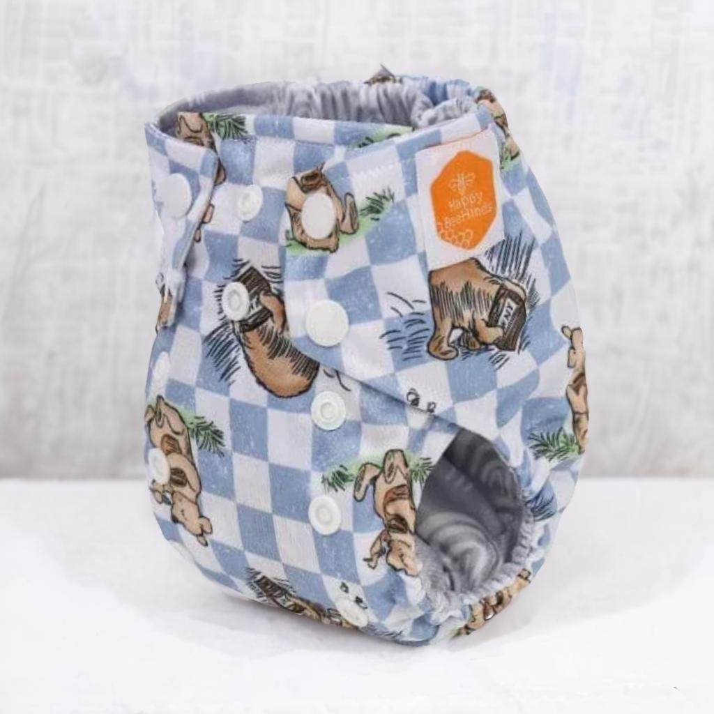 The Cutie Newborn All In One Diaper By Happy Beehinds - Adventure Awaits