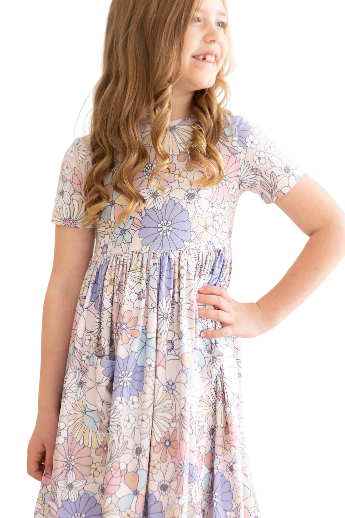 Sweet Escape Floral S/s Pocket Twirl Dress