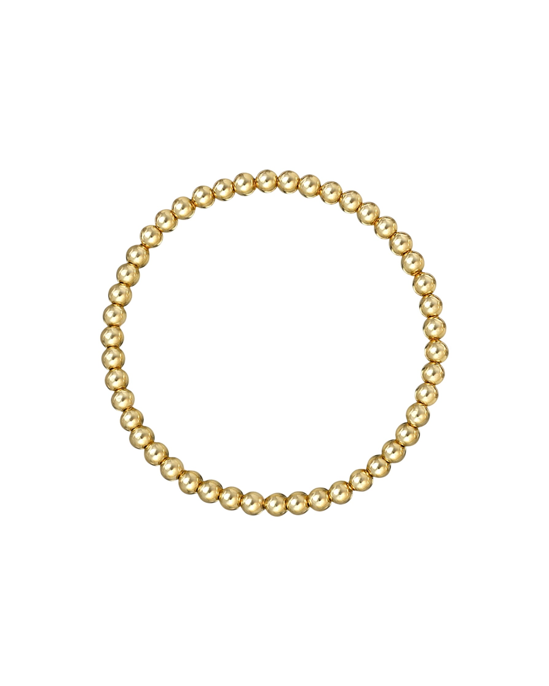 4mm Gold Bead Bracelet