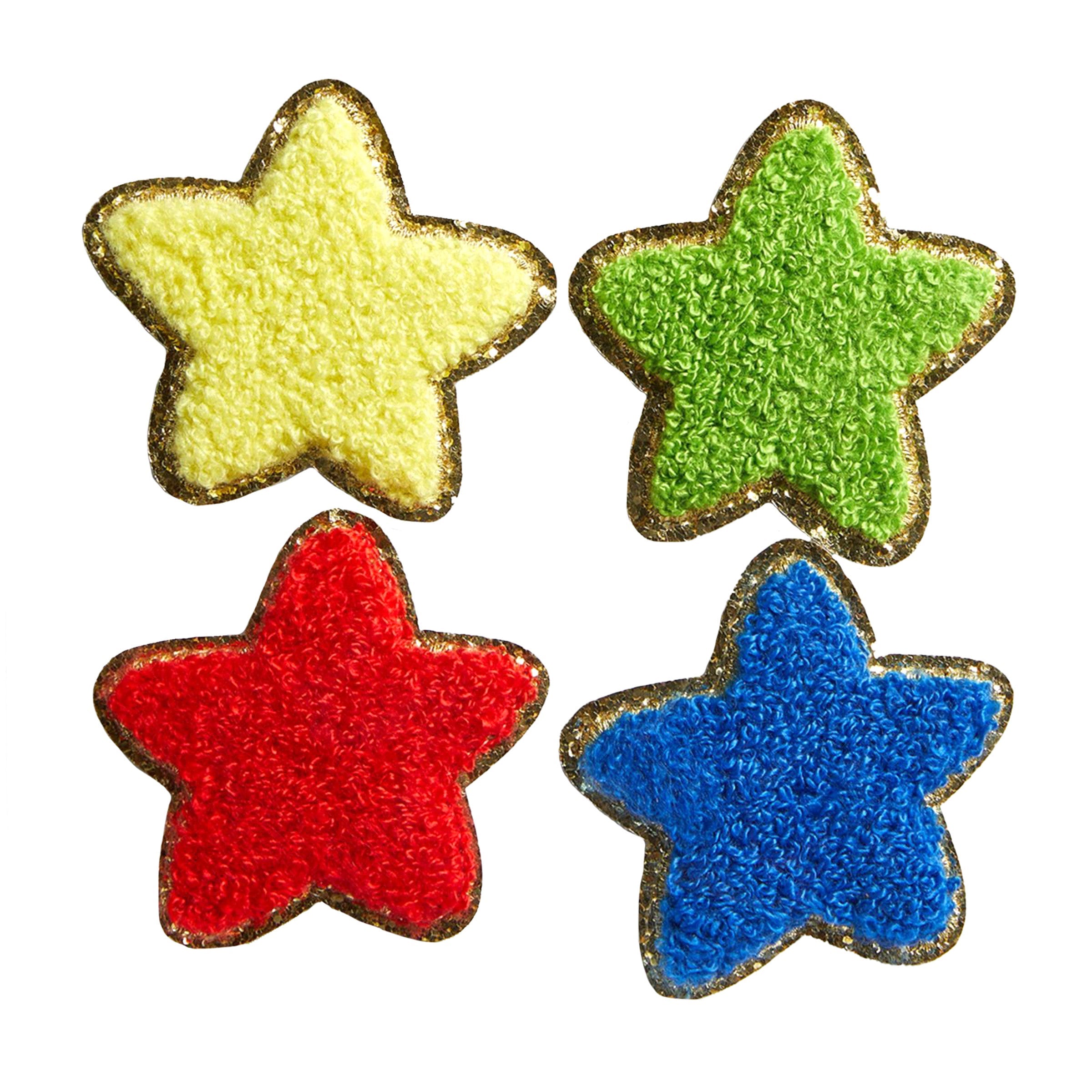 Chenille Star Patches (pack Of 4)