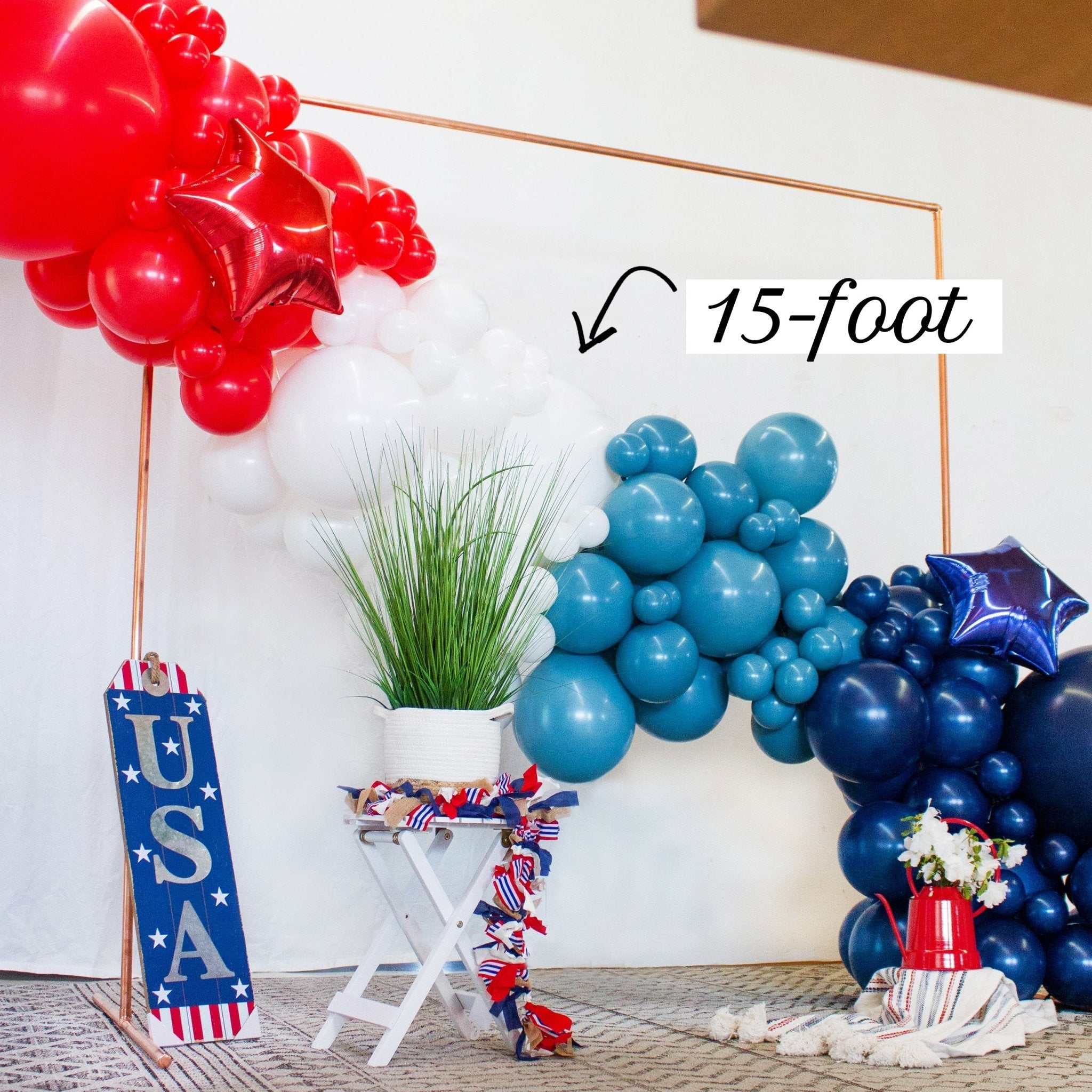 Patriotic Red, White & Blue Balloon Garland Kit
