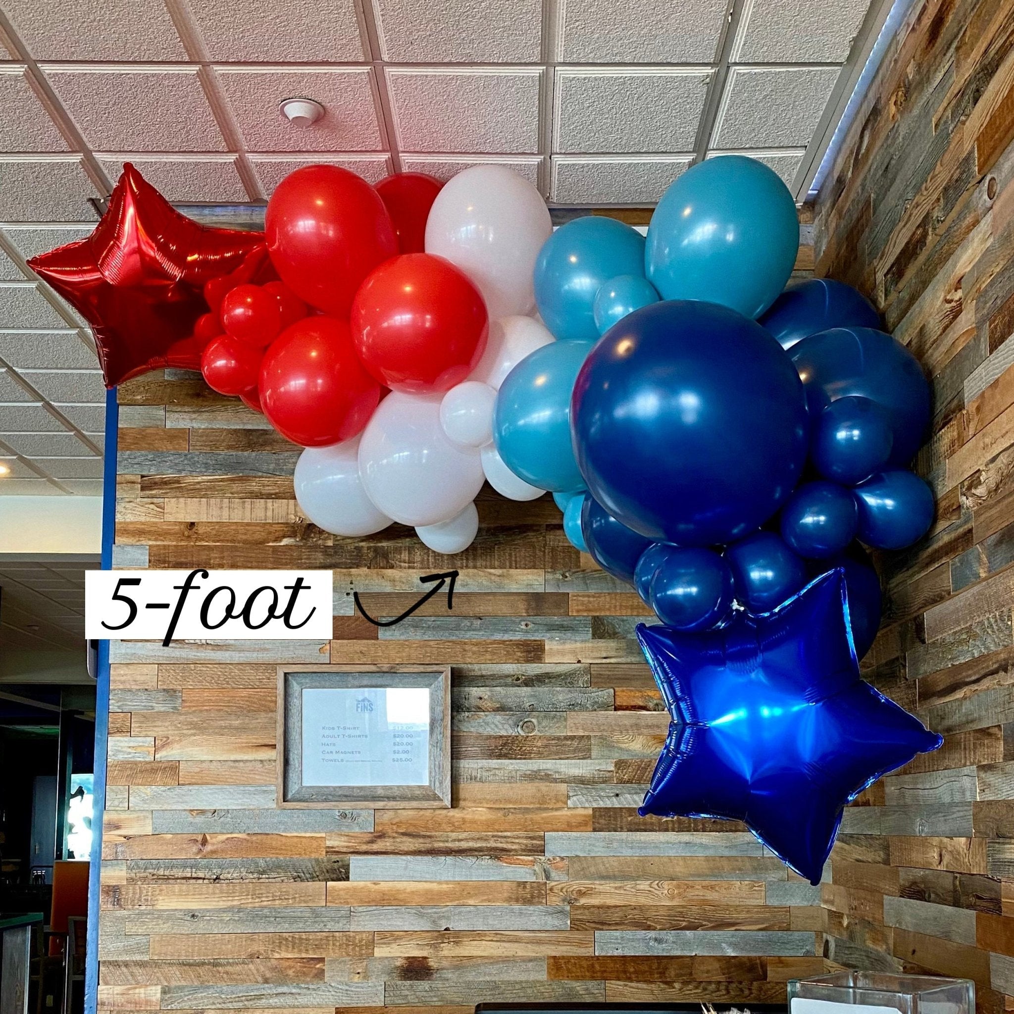 Patriotic Red, White & Blue Balloon Garland Kit
