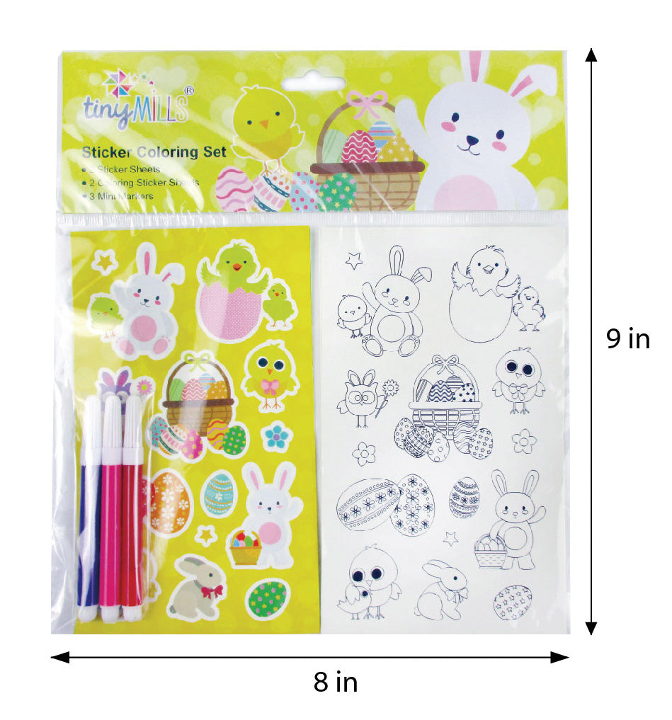 Easter Color-in Sticker Set With Markers