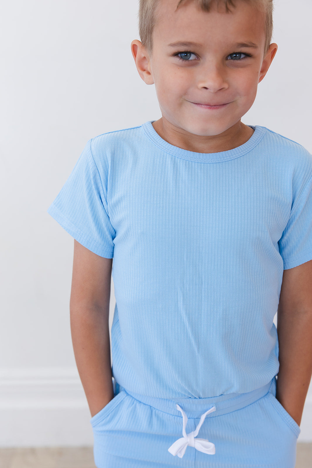(solid, Ribbed) Neverland - Pocket Short Set