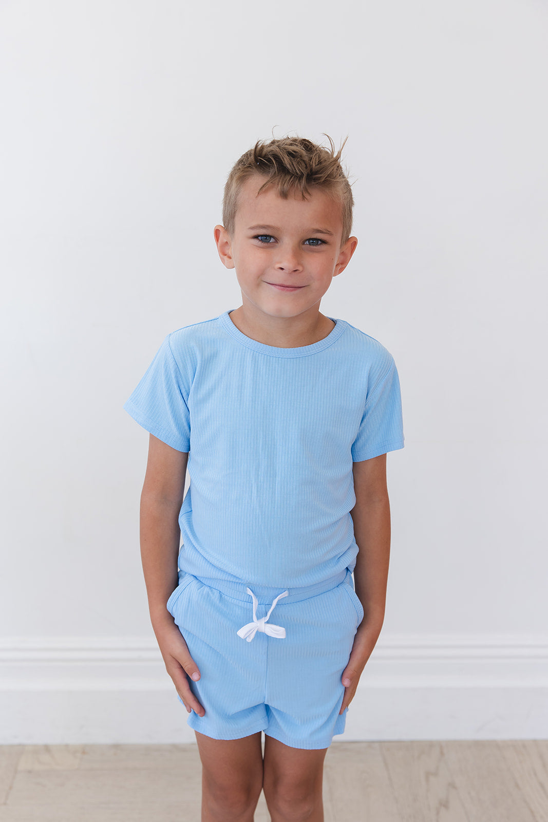 (solid, Ribbed) Neverland - Pocket Short Set