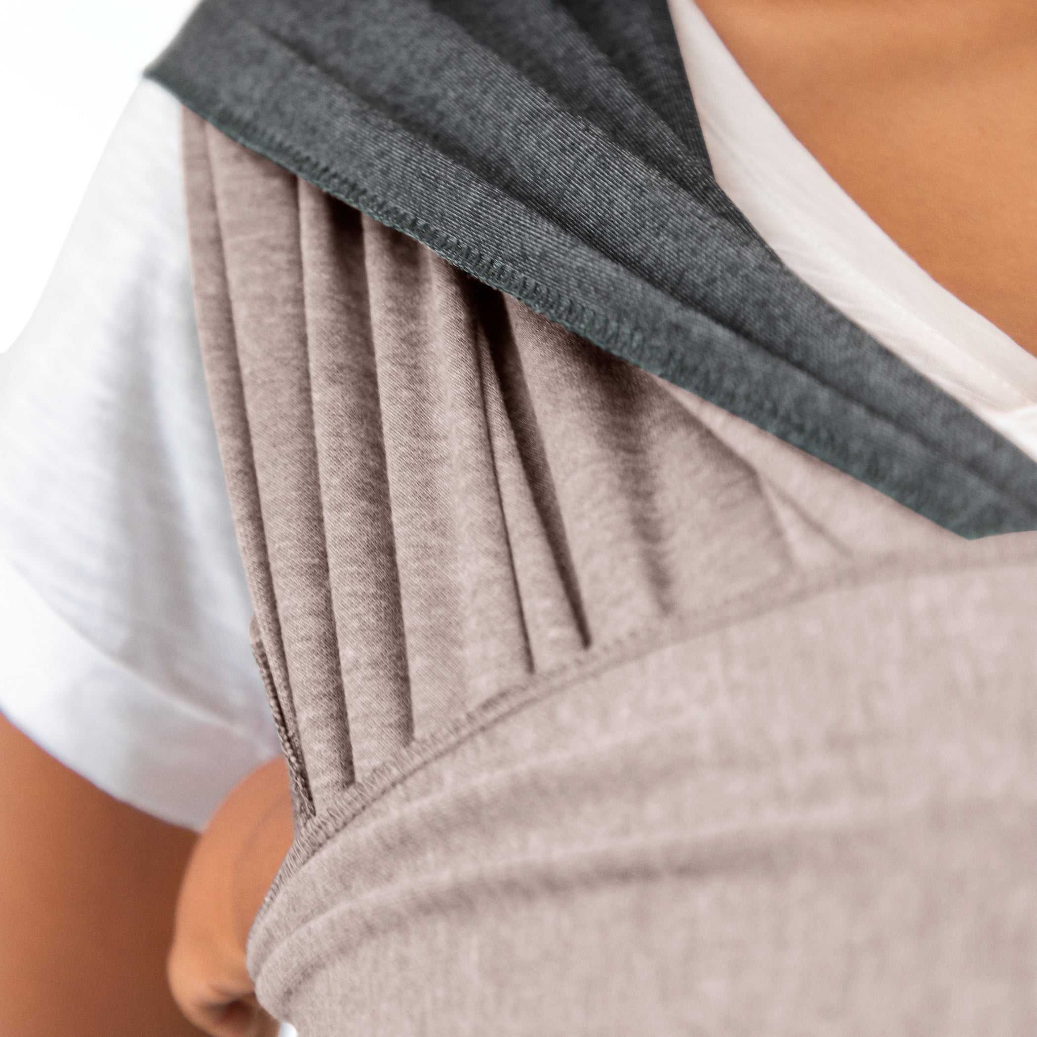 Reversible Wrap Baby Carrier - Taupe/charcoal