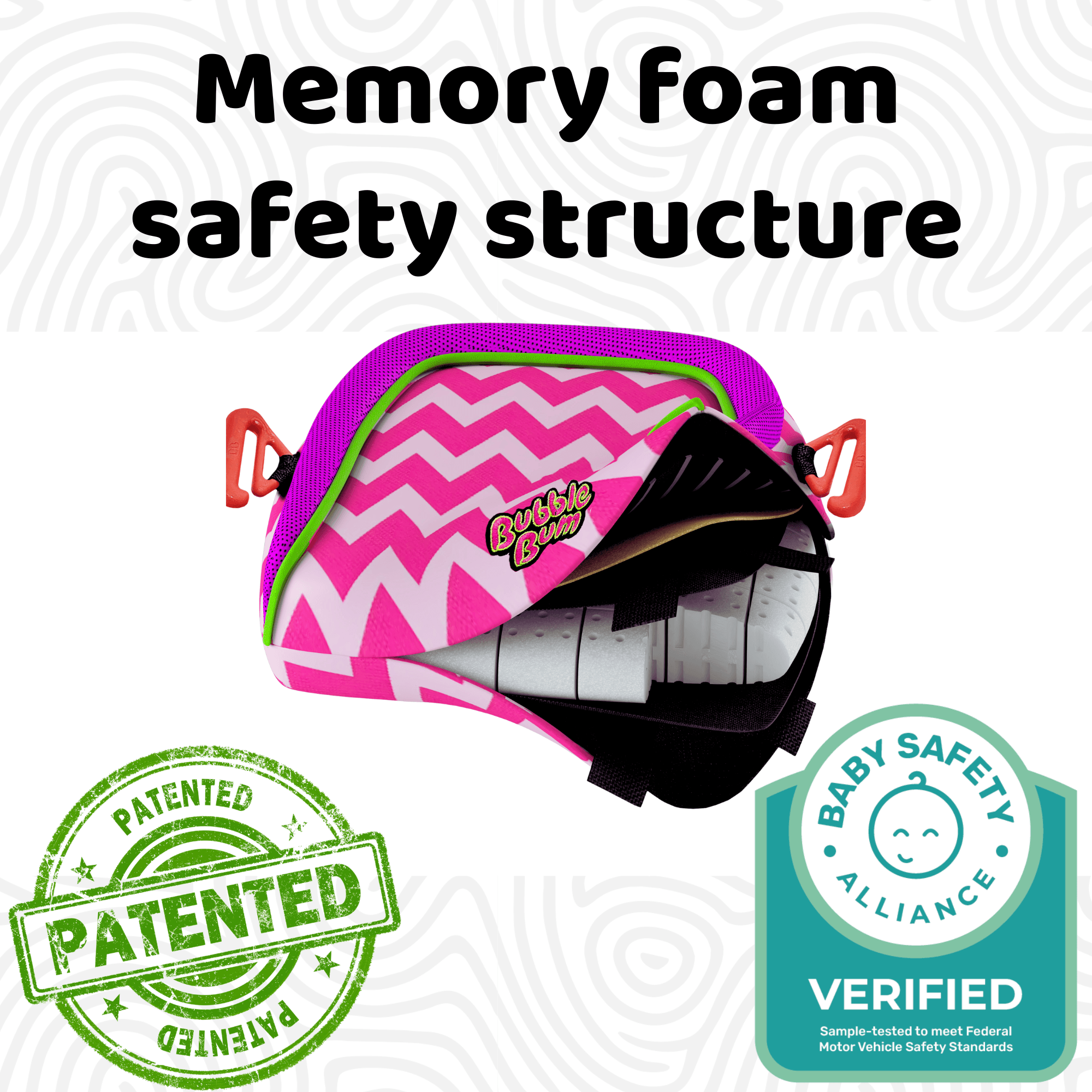Bubblebum Inflatable Car Booster Seat - Travel Booster Seat - Pink Style ✔️