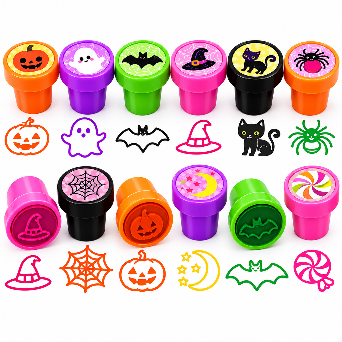 50 Pc New Spooky Halloween Assorted Designs Stampers