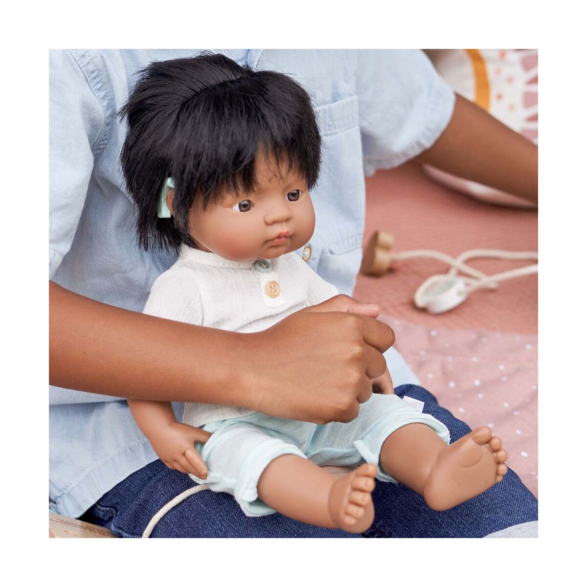 Baby Doll Hispanic Boy With Hearing Implant 38 Cm