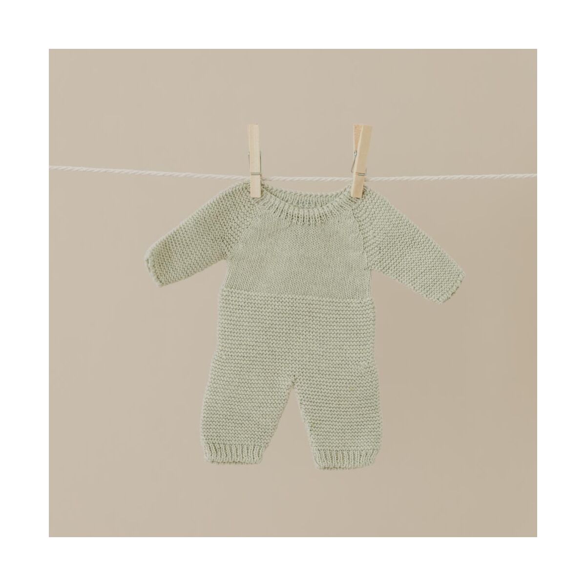 Knitted Pajama 32cm - Green Color