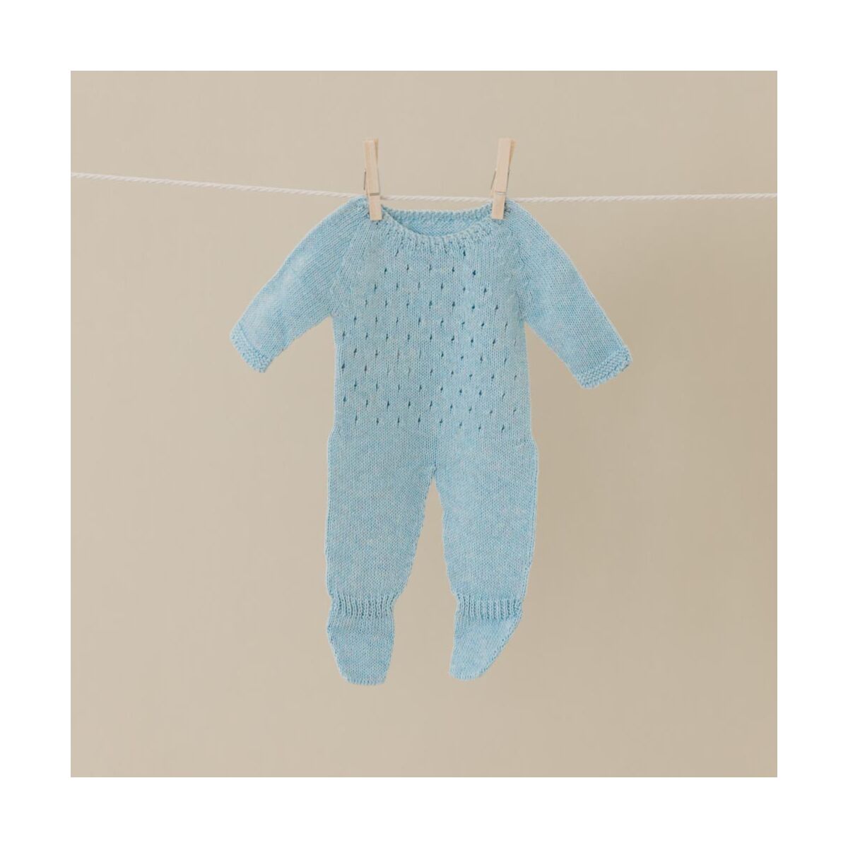 Knitted Pajama 38cm - Blue Color