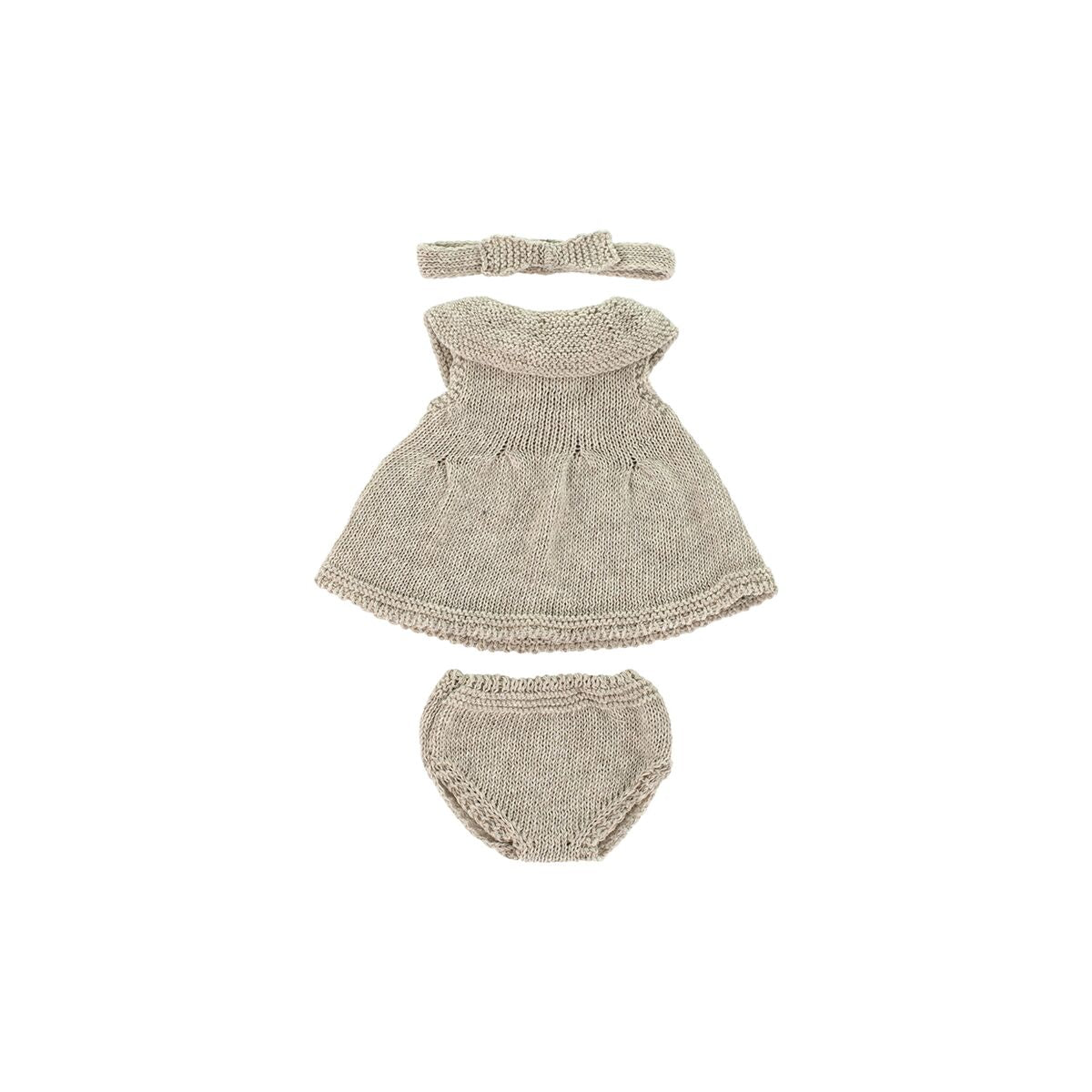 Knitted Doll Outfit 32cm- Dress&headband