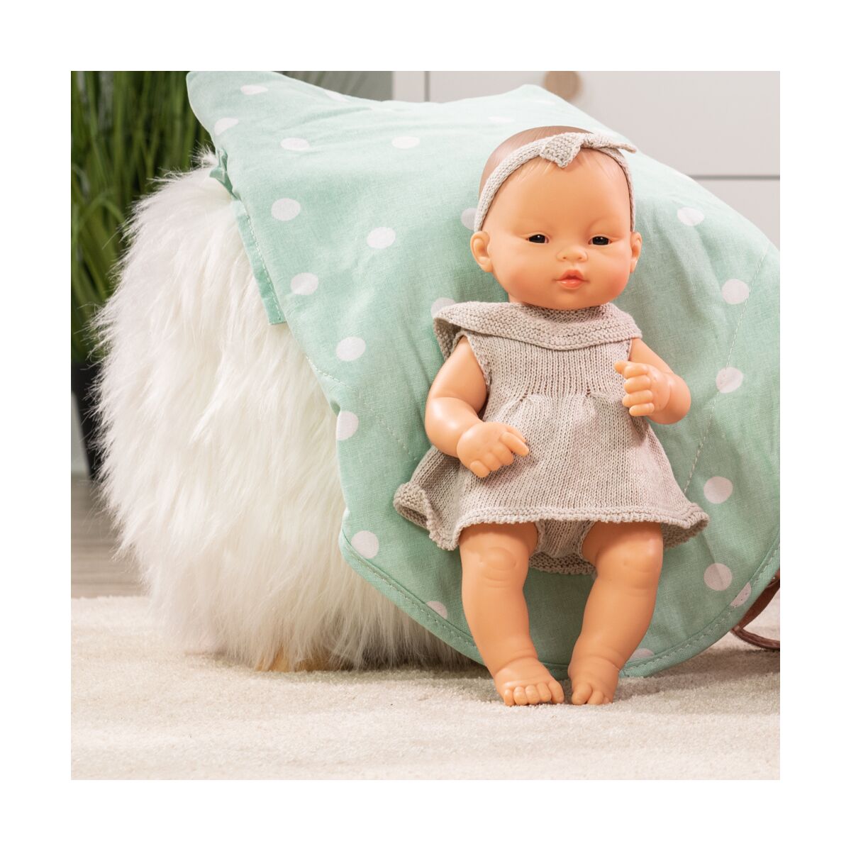 Knitted Doll Outfit 32cm- Dress&headband