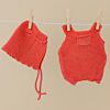 Knitted Doll Outfit 32 Cm –rompers & Bonnet