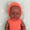 Knitted Doll Outfit 32 Cm –rompers & Bonnet