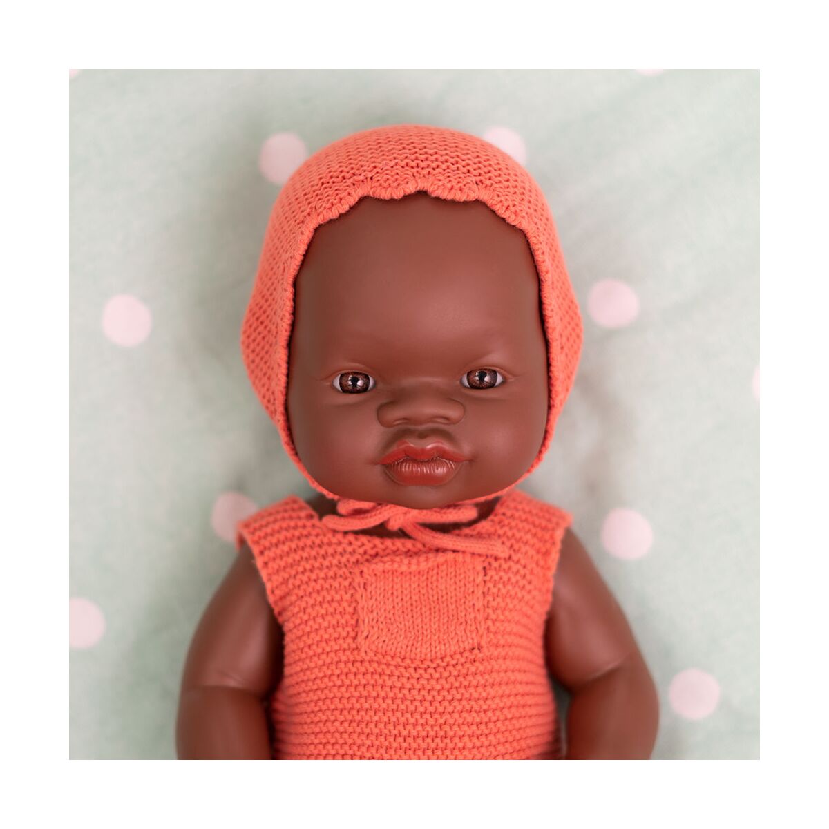 Knitted Doll Outfit 32 Cm –rompers & Bonnet